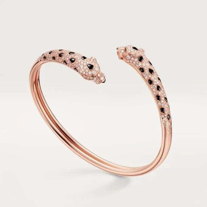Panthere De Cartier armbånd, lille model, halvbelagt Panthere De Cartier armbånd, lille model, halvbelagt