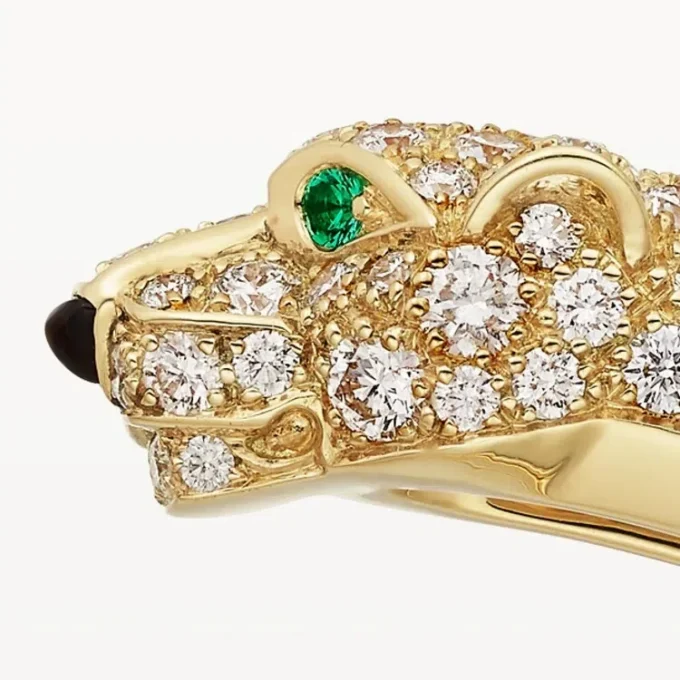 Panthere De Cartier armbånd, lille model, halvbelagt Panthere De Cartier armbånd, lille model, halvbelagt