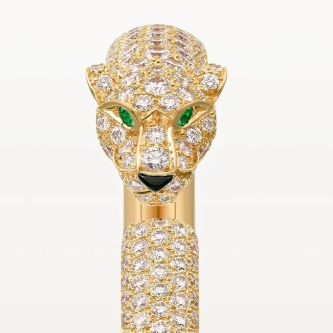 Panthere De Cartier armbånd, lille model, halvbelagt Panthere De Cartier armbånd, lille model, halvbelagt