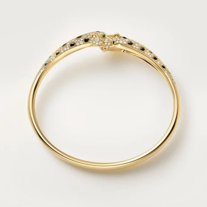 Panthere De Cartier armbånd, lille model, halvbelagt Panthere De Cartier armbånd, lille model, halvbelagt