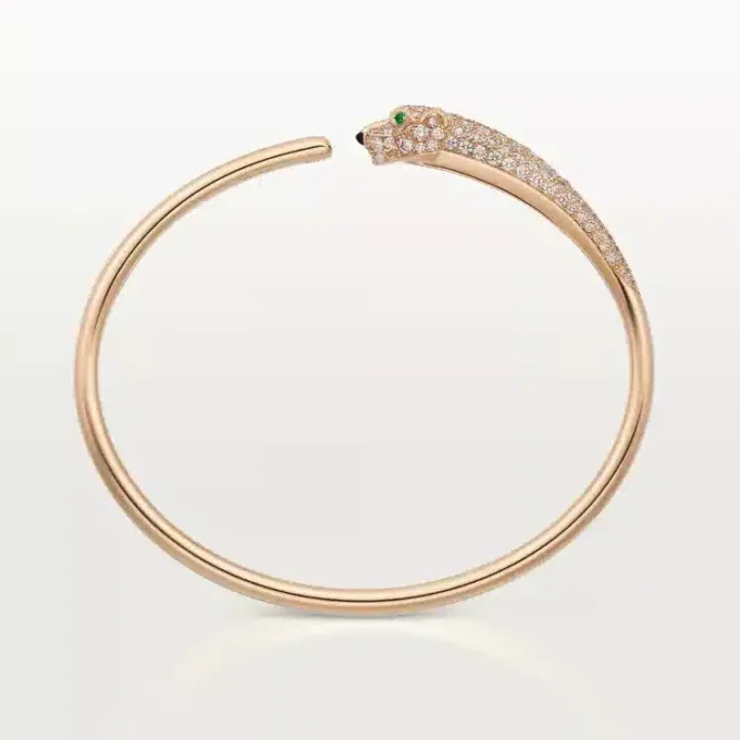 Panthere De Cartier armbånd, lille model, halvbelagt Panthere De Cartier armbånd, lille model, halvbelagt