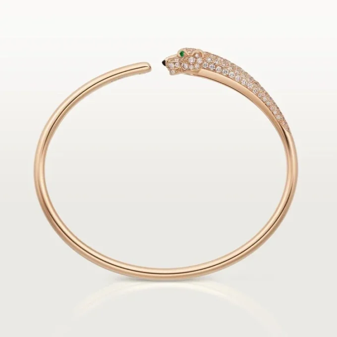 Panthere De Cartier armbånd, lille model, halvbelagt Panthere De Cartier armbånd, lille model, halvbelagt