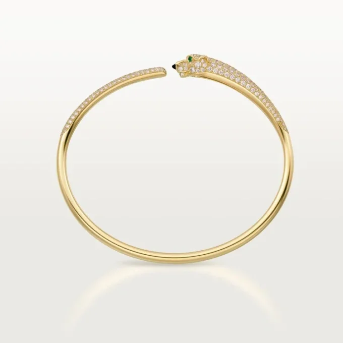 Panthere De Cartier armbånd, lille model, halvbelagt Panthere De Cartier armbånd, lille model, halvbelagt