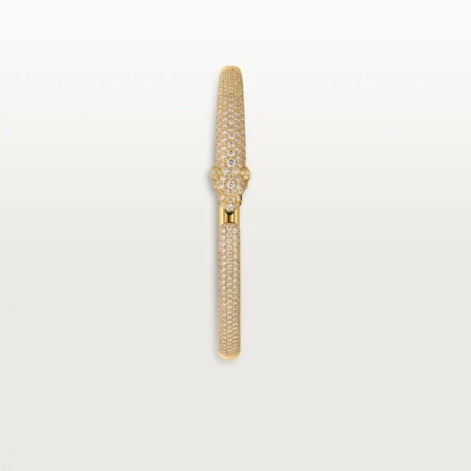 Panthere De Cartier armbånd, lille model, halvbelagt Panthere De Cartier armbånd, lille model, halvbelagt