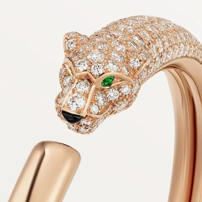 Panthere De Cartier armbånd, lille model, halvbelagt Panthere De Cartier armbånd, lille model, halvbelagt