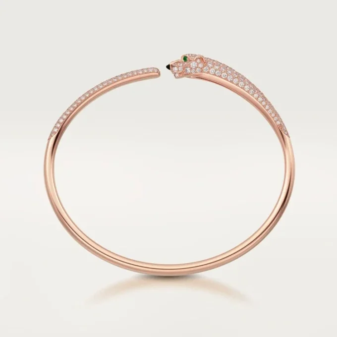 Panthere De Cartier armbånd, lille model, pavé Panthere De Cartier armbånd, lille model, pavé