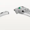 Panthere De Cartier armbånd, mellemstor model, halvt pavé Panthere De Cartier armbånd, mellemstor model, halvt pavé