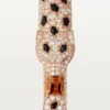 Panthere De Cartier armbånd, mellemstor model, halvt pavé Panthere De Cartier armbånd, mellemstor model, halvt pavé