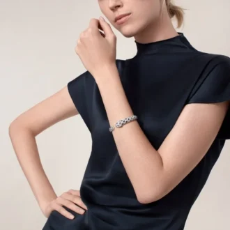 Panthere De Cartier-armbånd, mellemstor model, pavé
