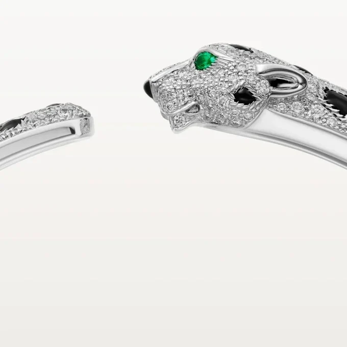 Panthere De Cartier-armbånd, mellemstor model, pavé Panthere De Cartier-armbånd, mellemstor model, pavé