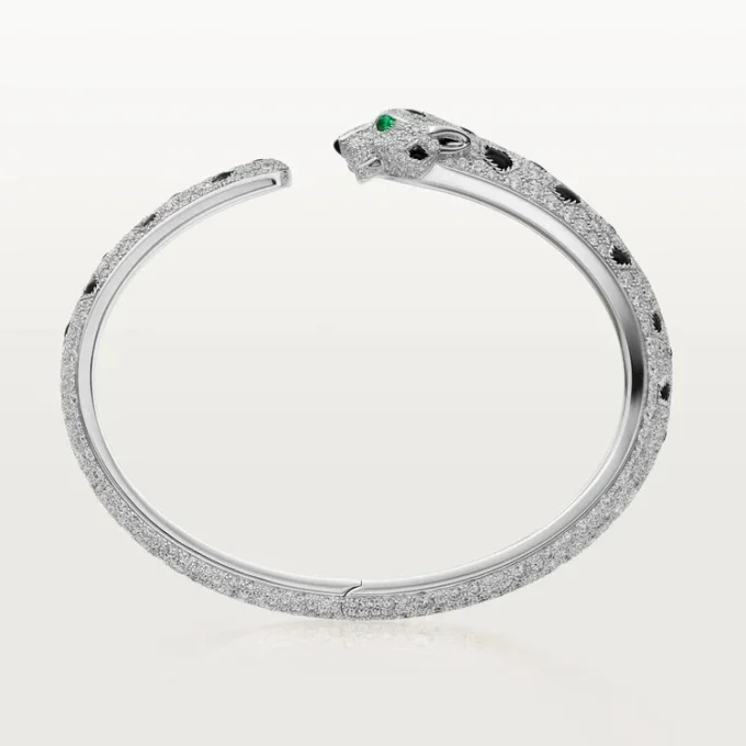 Panthere De Cartier-armbånd, mellemstor model, pavé Panthere De Cartier-armbånd, mellemstor model, pavé