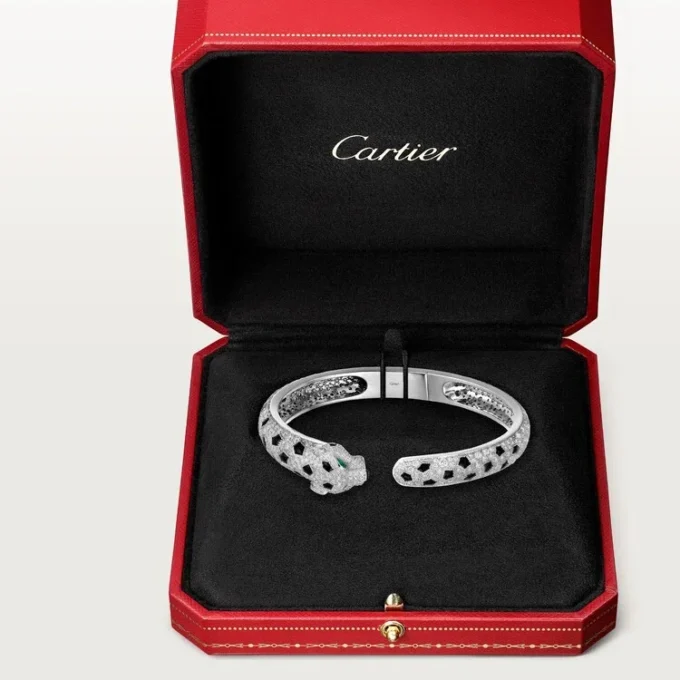Panthere De Cartier-armbånd, mellemstor model, pavé Panthere De Cartier-armbånd, mellemstor model, pavé