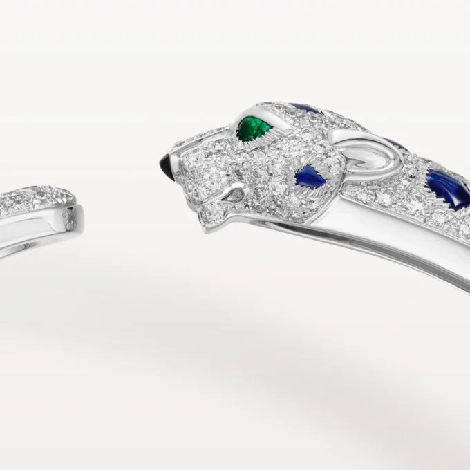 Panthere De Cartier-armbånd, mellemstor model, pavé Panthere De Cartier-armbånd, mellemstor model, pavé