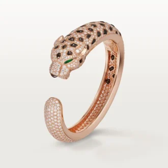 Panthere De Cartier armbånd, obsidian, pavé