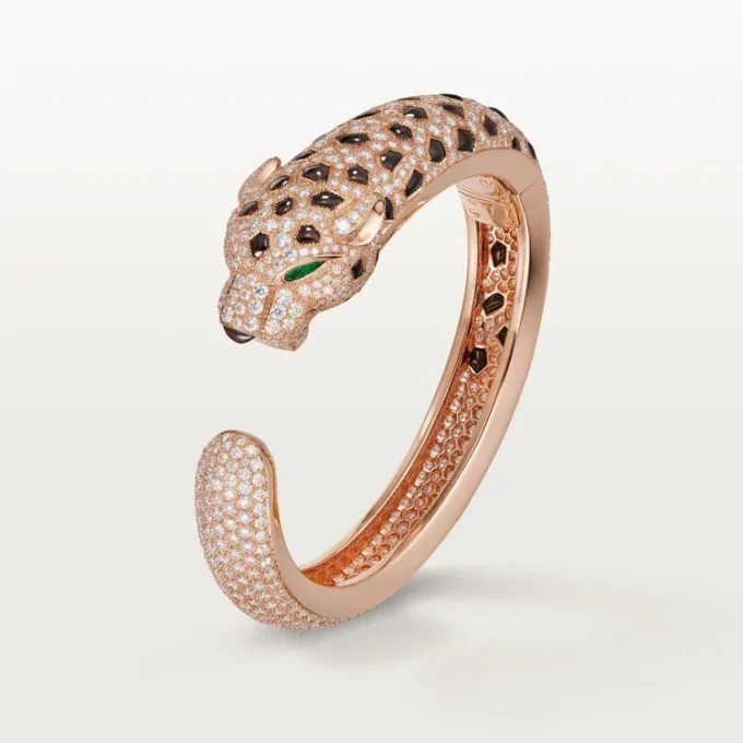 Panthere De Cartier armbånd, obsidian, pavé Panthere De Cartier armbånd, obsidian, pavé
