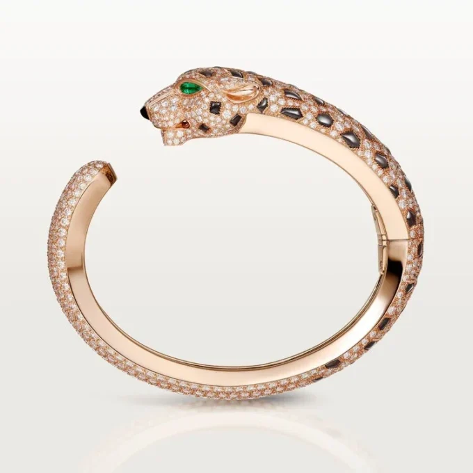 Panthere De Cartier armbånd, obsidian, pavé Panthere De Cartier armbånd, obsidian, pavé