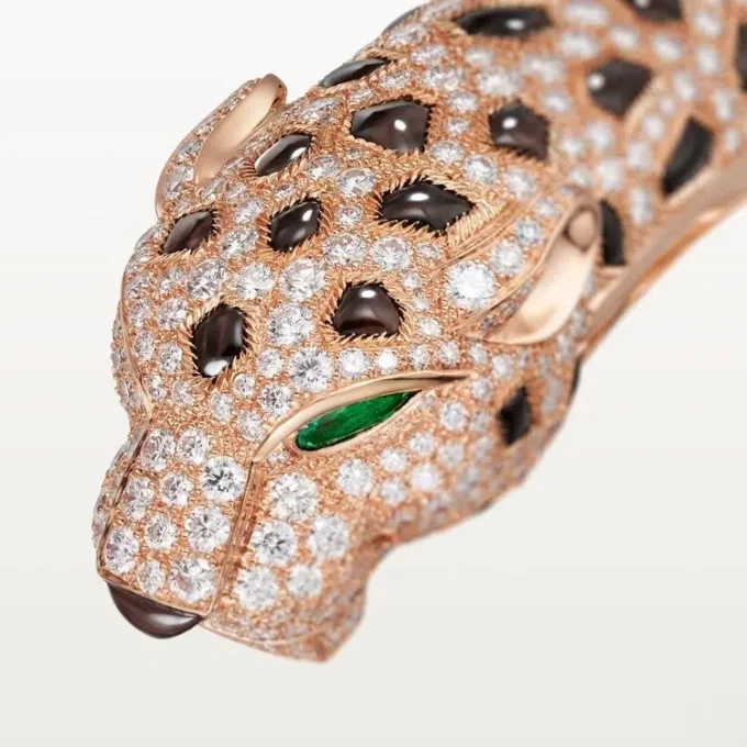 Panthere De Cartier armbånd, obsidian, pavé Panthere De Cartier armbånd, obsidian, pavé