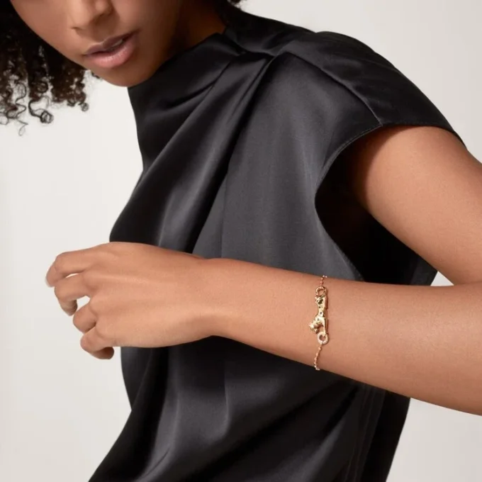 Panthere De Cartier armbånd, på kæde, diamanter Panthere De Cartier armbånd, på kæde, diamanter