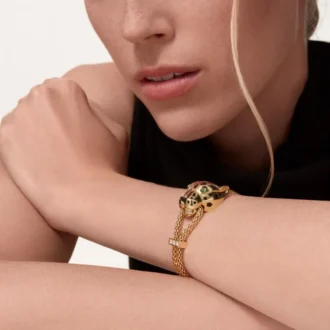 Panthere De Cartier armbånd, på kæde, diamanter
