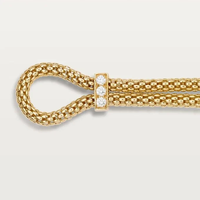 Panthere De Cartier armbånd, på kæde, diamanter Panthere De Cartier armbånd, på kæde, diamanter