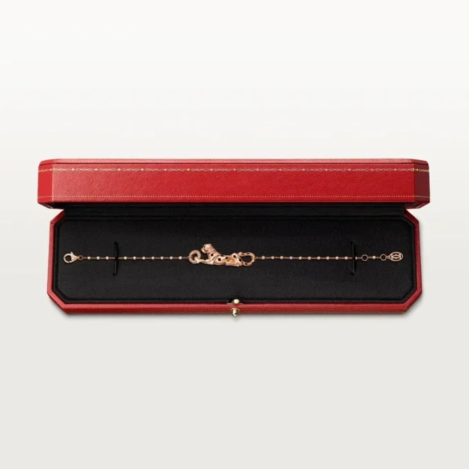 Panthere De Cartier armbånd, på kæde, diamanter Panthere De Cartier armbånd, på kæde, diamanter