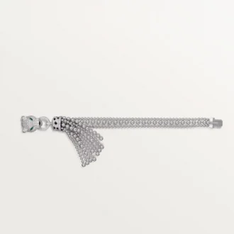 Panthere De Cartier-armbånd, på kæde, halvt pavé