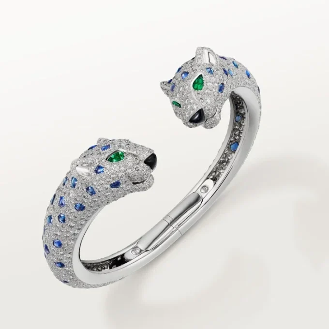 Panthere De Cartier armbånd, safir, pavé Panthere De Cartier armbånd, safir, pavé