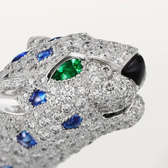 Panthere De Cartier armbånd, safir, pavé Panthere De Cartier armbånd, safir, pavé