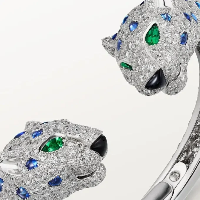 Panthere De Cartier armbånd, safir, pavé Panthere De Cartier armbånd, safir, pavé