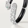 Panthere De Cartier armbånd, sort lak, pavé Panthere De Cartier armbånd, sort lak, pavé