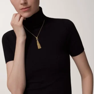 Panthere De Cartier halskæde – gult guld, sort lak, tsavorit-granater, onyx, diamanter – Cartier Panthere De Cartier halskæde – gult guld, sort lak, tsavorit-granater, onyx, diamanter – Cartier