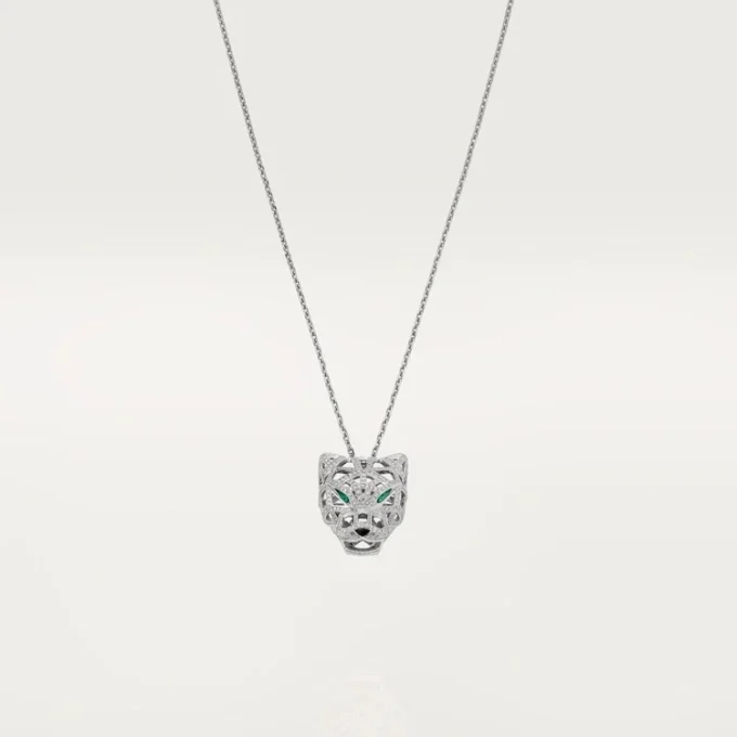 Panthere De Cartier halskæde – hvidguld, smaragder, diamanter, onyx – Cartier Panthere De Cartier halskæde – hvidguld, smaragder, diamanter, onyx – Cartier