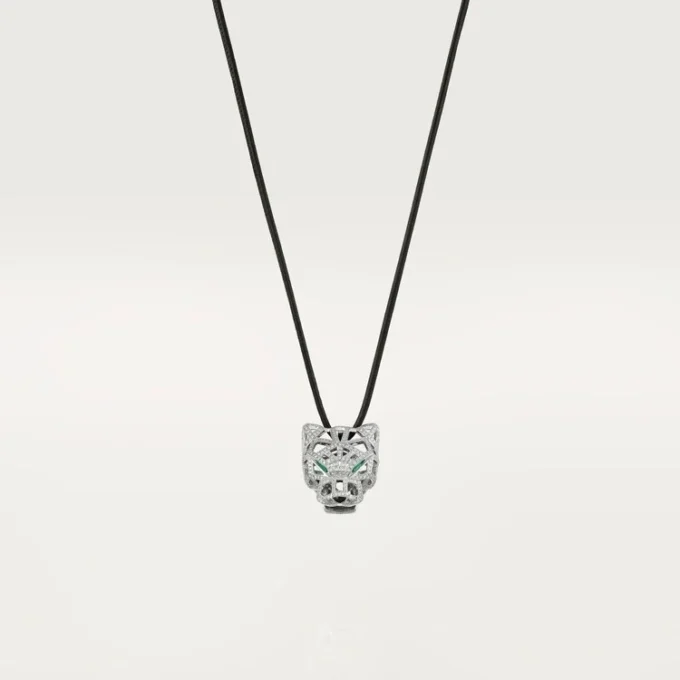 Panthere De Cartier halskæde – hvidguld, smaragder, diamanter, onyx – Cartier Panthere De Cartier halskæde – hvidguld, smaragder, diamanter, onyx – Cartier