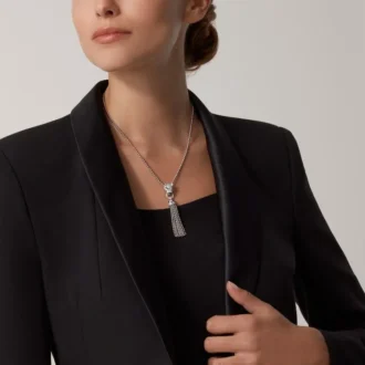 Panthere De Cartier halskæde – hvidguld, sort lak, smaragder, onyx, diamanter – Cartier Panthere De Cartier halskæde – hvidguld, sort lak, smaragder, onyx, diamanter – Cartier