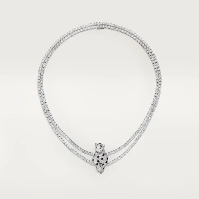 Panthere De Cartier halskæde, multi-wear, pavé Panthere De Cartier halskæde, multi-wear, pavé