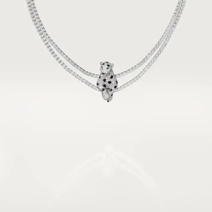 Panthere De Cartier halskæde, multi-wear, pavé Panthere De Cartier halskæde, multi-wear, pavé