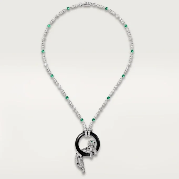 Panthere De Cartier halskæde, pavé Panthere De Cartier halskæde, pavé