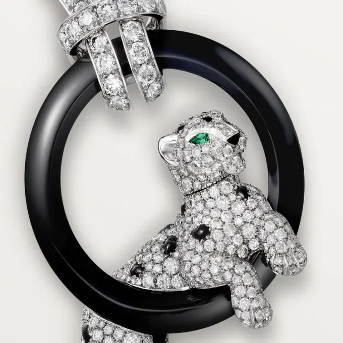 Panthere De Cartier halskæde, pavé Panthere De Cartier halskæde, pavé