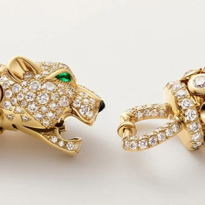 Panthere De Cartier halskæde, pavé Panthere De Cartier halskæde, pavé