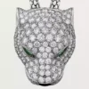 Panthere De Cartier halskæde, pavé Panthere De Cartier halskæde, pavé