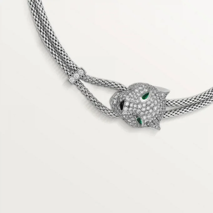 Panthere De Cartier halskæde, pavé Panthere De Cartier halskæde, pavé