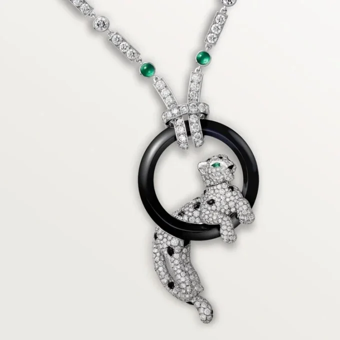 Panthere De Cartier halskæde, pavé Panthere De Cartier halskæde, pavé