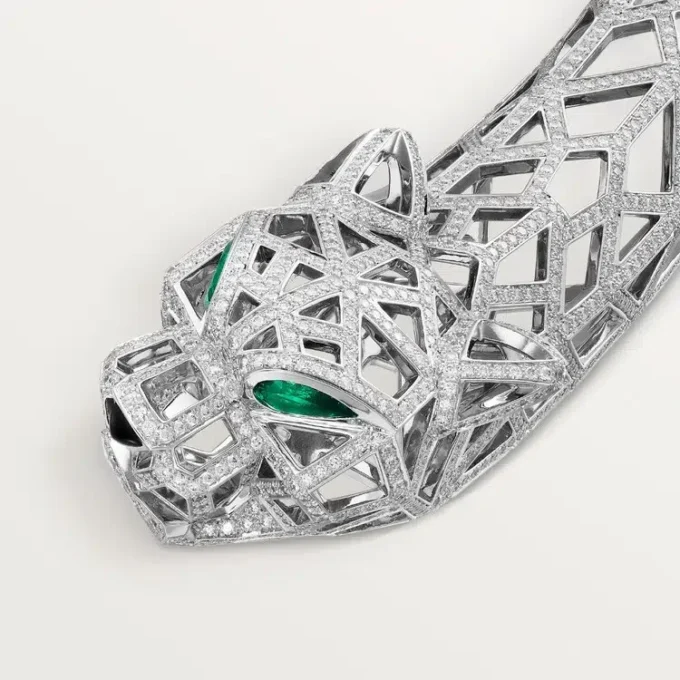 Panthere De Cartier halskæde, pavé Panthere De Cartier halskæde, pavé