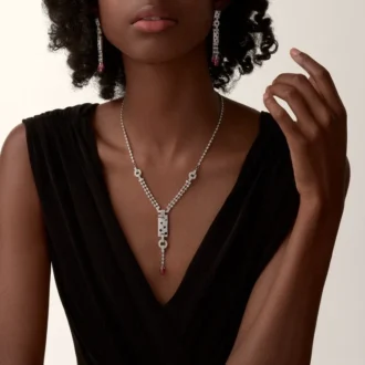 Panthere De Cartier halskæde, rubellit, pavé