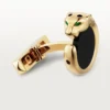 Panthere De Cartier manchetknapper – gult guld, onyx, tsavoritter og sort lak – Cartier Panthere De Cartier manchetknapper – gult guld, onyx, tsavoritter og sort lak – Cartier