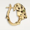 Panthere De Cartier øreringe – gult guld, lak, diamanter, tsavorit-granater, onyx – Cartier Panthere De Cartier øreringe – gult guld, lak, diamanter, tsavorit-granater, onyx – Cartier
