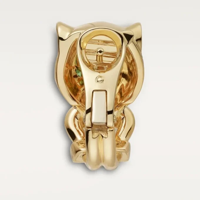 Panthere De Cartier øreringe – gult guld, lak, diamanter, tsavorit-granater, onyx – Cartier Panthere De Cartier øreringe – gult guld, lak, diamanter, tsavorit-granater, onyx – Cartier