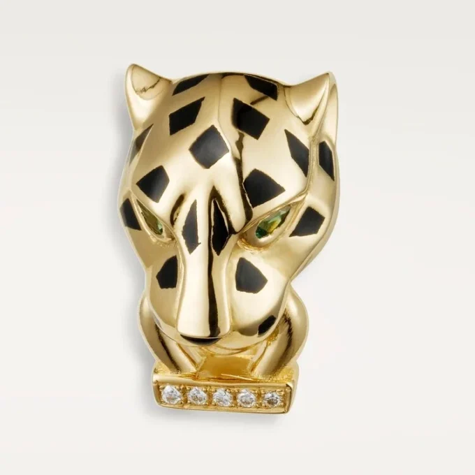 Panthere De Cartier øreringe – gult guld, lak, diamanter, tsavorit-granater, onyx – Cartier Panthere De Cartier øreringe – gult guld, lak, diamanter, tsavorit-granater, onyx – Cartier