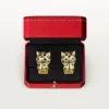 Panthere De Cartier øreringe – gult guld, lak, diamanter, tsavorit-granater, onyx – Cartier Panthere De Cartier øreringe – gult guld, lak, diamanter, tsavorit-granater, onyx – Cartier