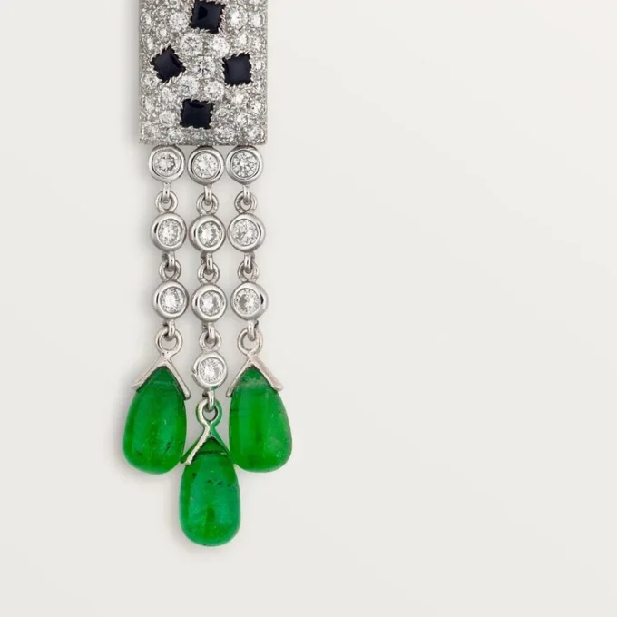 Panthere De Cartier øreringe – hvidguld, smaragder, onyx, diamanter – Cartier Panthere De Cartier øreringe – hvidguld, smaragder, onyx, diamanter – Cartier